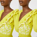 Anthropologie  Place Nationale Ruffled Linen Blouse Size Small Photo 5