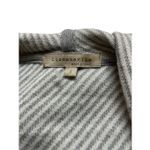 Lineamaglia cardigan sweater wool blend made in Italy gray & white sz Small Photo 2