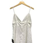 Lulus  Plunge Neck Sleeveless Floral Jacquard Babydoll Dress White size Large NWT Photo 1