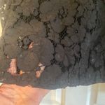 Ultra Pink black long sleeve mock neck lace blouse size L Photo 6