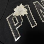 PINK - Victoria's Secret Victoria’s Secret Pink Sequin Floral Bling Zip Front Jacket Hoodie Small Photo 11