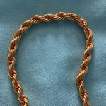 The Great Vintage gold plated rope necklace. 18 in long.  shape. Photo 2