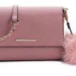 ALDO Astoewiel Crossbody Bag with Faux Fur Keychain in Pink Photo 0