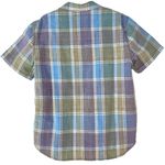 Vintage Lemon Grass Purple & Blue Plaid Short Sleeve Shirt 18W Photo 3