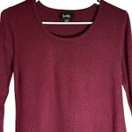 By & By Long Sleeve Knit Ribbed Mini Sweater Dress Burgundy NWT Medium #1117G3J Red Photo 1