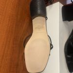 Nine West NEW  Vintage 90s Leather Black White Two Tone Chunky Block Heel Sandals Photo 4