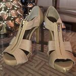 DSW Moda Spana Nude Zip Up Heels Photo 0
