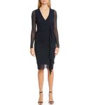 Fuzzi Ruched‎ Ruffle Long Sleeve Dress Size XXL New with Tags Photo 1