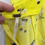Free People  Tango At Night Electric Yellow‎ Floral Wrap Shorts Romper Size 4 Photo 7