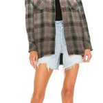 Free People  | We The Free Anneli 100% cotton Plaid Shirt Jacket Spanish Olive Photo 0