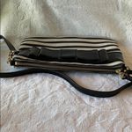 Kate Spade Alice Court Celina Black Cream Stripe Patent Leather Crossbody Bag Photo 5