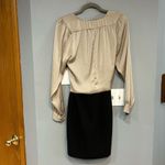 Rebecca Taylor Rebecca‎ Taylor Hidden Agenda Dress champagne black size 6 Photo 3