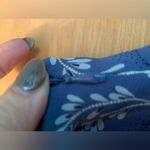 Ann Taylor  loft, 100% silk blue and white skirt with side zipper. Size 10 Photo 5