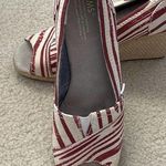 Toms  adorable striped wedge peep toe Photo 0