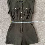 EXPRESS Olive Tweed Romper Photo 3