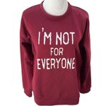 None I’m Not For Everyone Crewneck Sweatshirt Maroon Size XLarge Photo 6