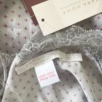 ZARA NWT Satin Lace Mini Sleep Camisole Dress Gray Sz M Photo 4