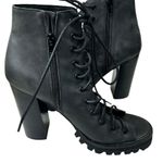 Jeffrey Campbell x Free People Womens 8 Palermo Heels Black Leather 4.5" Heels Photo 3