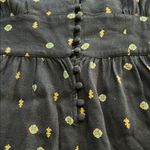 Free People Woman’s Love Grows Front Button Long Sleeve Black Romper Size Small Photo 4