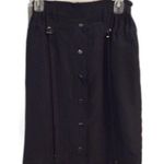 Derek Lam Design Nation XS Black Skirt Front Snap Photo 0