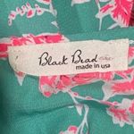 Black Bead turquoise floral dress back cutout Photo 5