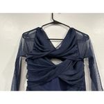 Chiara Boni Womens Leitha Blue Cut-Out Midi Date Night Sheath Dress Size 42 US 6 Photo 1