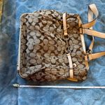 Coach  Signature Khaki Jacquard Belted Carryall Tote Bag Photo 2