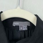 Vince  Collared Silk Shirt Dress Black Size Small Neutral Elegant Business Photo 3