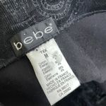 Bebe Vintage 90s Y2K Flare Leg Pants Size M Black Gray Metallic Eagle Low Rise Photo 6