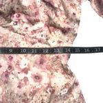 Lush Clothing NWT Lush Floral V-Neck Long Sleeve Open Cut Out Back Satin Blouse SMALL Photo 6