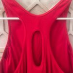 All In Motion women's rib high neck racerback cropped tank top  red Photo 4