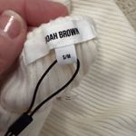 Joah Brown  Cream Ribbed Knit Wrap Top and Shorts Set Photo 2