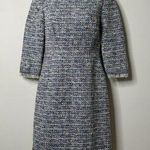 J.Crew  Tweed Multicolor 3/4 Sleeves Dress Women's 0 Petite Photo 0