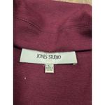 Jones Studio  Women's Cape Top L Dark Red Button Tie Waist-Band Kimono-Sleeve Photo 1