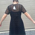 Mango  Suit Black Crochet Eyelet Dress Size 8 Photo 2