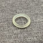 Vintage 60s China Clear Jade Ring Unique Good Value Size 5.75 White Photo 0