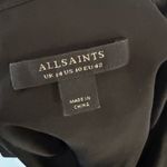 ALLSAINTS  Penny Shirt  Blouse  Black  Hi Low Hem Draped Womens SZ 10 Photo 4