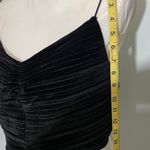 Wild Fable NWT Black Velvet Strappy Pleated Bralette Crop Top Party New Large Photo 7