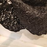 Free People {4}  Black Night Queen Floral Lace Collar Neck Cocktail Dress Photo 8