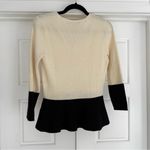 Banana Republic Cashmere Wool Blend Colorblock Peplum Sweater, Small Photo 1
