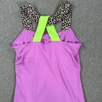 Jofit Wide Strap Crossover Back Active Top Women's Small Purple Green Shelf Bra Photo 8