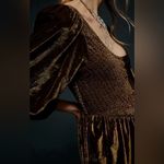 Free People Farrier Velvet Mini Dress - Brown Bear Photo 3