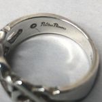 Tiffany & Co. Peretti 925 Sterling Silver Triple Heart Ring Blue Box Dust Bag Photo 15