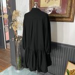 Cynthia Rowley  Linen-Blend Button Up Drop Waist Bubble Hem Shirt Dress- M 💚🎀 Photo 6