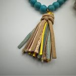 Twilight Gypsy Collective Beaded turquoise White stretch bracelets Boho tassels Blue Photo 6