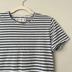 Abercrombie & Fitch Soft A&F White Black Striped Tee Photo 2