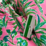 Lilly Pulitzer Ressina Pink Green Floral Square Neck Puff Sleeve Bikini Swim Top Photo 7