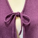 Nordstrom deep plum front tie cardigan jacket. π― wool knit. Size Small. Photo 1