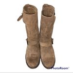 Vintage Foundry Boot Company Brown Suede Moto Booties Boots size 7 Photo 1