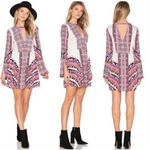 Free People  Urban Outfitters Boho Teagan Border Print dress size 12 Photo 11